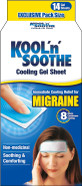 KOOL 'N' SOOTHE MIGRAINE Cooling Gel Sheets/Heavy User 14 Pack/Immediate Cooling Relief for Migraine & Severe Headache KOOL 'N' SOOTHE MIGRAINE Cooling Gel Sheets/Heavy User 14 Pack/Immediate Cooling Relief for Migraine & Severe Headache