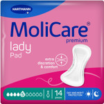MoliCare Premium Lady Pad 5 Drops Extra-Long Incontinence Pads for Women with Moderate Bladder Weakness, Nighttime Protection, Odour Neutraliser, Advanced Skin Protection, 14 Pieces MoliCare Premium Lady Pad 5 Drops Extra-Long Incontinence Pads for Women with Moderate Bladder Weakness, Nighttime Protection, Odour Neutraliser, Advanced Skin Protection, 14 Pieces