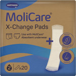 MoliCare Disposable X-Change Pads for Washable MoliCare Absorbent Underwear, Underwear Pads for Incontinence, Extra Protection, Reliable Odour Control, 20 Pads MoliCare Disposable X-Change Pads for Washable MoliCare Absorbent Underwear, Underwear Pads for Incontinence, Extra Protection, Reliable Odour Control, 20 Pads