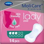 MoliCare Premium Lady pad, Incontinence Pads for Women with Bladder Weakness, 2 Drops, Pack of 14 MoliCare Premium Lady pad, Incontinence Pads for Women with Bladder Weakness, 2 Drops, Pack of 14