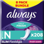 Always Daily Fresh Slim Flexistyle Normal Panty Liners 26 Liners, Odour Lock, Feel Nothing But Fresh & Protected Always Daily Fresh Slim Flexistyle Normal Panty Liners 26 Liners, Odour Lock, Feel Nothing But Fresh & Protected