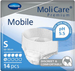 MoliCare Premium Mobile Disposable Underpants: Discreet Usage for Woman and Men with Incontinence; 6 Drops, Size S, Pack of 14, White MoliCare Premium Mobile Disposable Underpants: Discreet Usage for Woman and Men with Incontinence; 6 Drops, Size S, Pack of 14, White