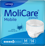 MoliCare Premium Mobile 6 Drops Size M, Incontinence Pants for Women and Men with Moderate Incontinence, Extra Leakage Protection, Skin Protection, Improved Body Fit, 14 Pieces MoliCare Premium Mobile 6 Drops Size M, Incontinence Pants for Women and Men with Moderate Incontinence, Extra Leakage Protection, Skin Protection, Improved Body Fit, 14 Pieces