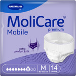 MoliCare Premium Mobile 8 Drops Size M, Incontinence Pants for Women and Men with Severe Incontinence, Extra Leakage Protection, Skin Protection, Improved Body Fit, 14 Pieces MoliCare Premium Mobile 8 Drops Size M, Incontinence Pants for Women and Men with Severe Incontinence, Extra Leakage Protection, Skin Protection, Improved Body Fit, 14 Pieces
