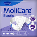 MoliCare® Premium Elastic Slip 8 Drops Absorption | All-Round Leakage Protection, Ergonomic & Fast handling with Elasticated Panels | Size S, Pack of 26 MoliCare® Premium Elastic Slip 8 Drops Absorption | All-Round Leakage Protection, Ergonomic & Fast handling with Elasticated Panels | Size S, Pack of 26