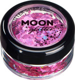 Holographic Glitter Shapes by Moon Glitter - Blue - Cosmetic Festival Makeup Glitter for Face, Body, Nails, Hair, Lips - 3g Holographic Glitter Shapes by Moon Glitter - Blue - Cosmetic Festival Makeup Glitter for Face, Body, Nails, Hair, Lips - 3g