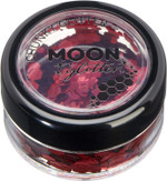 Classic Chunky Glitter by Moon Glitter - Red - Cosmetic Festival Makeup Glitter for Face, Body, Nails, Hair, Lips - 3g Classic Chunky Glitter by Moon Glitter - Red - Cosmetic Festival Makeup Glitter for Face, Body, Nails, Hair, Lips - 3g