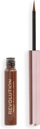 Makeup Revolution, Super Flick Liquid Eyeliner, Highly Pigmented, Brown, 2.4 ml