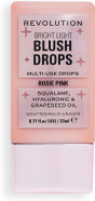 Makeup Revolution, Bright Light Blush Drops with Hyaluronic Acid, Radiant Finish, Pink Rosie, 23ml