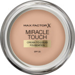 Max Factor Miracle Touch Foundation, New and Improved Formula, SPF 30 and Hyaluronic Acid, 45 Warm Almond, 1 Count (Pack of 1) Max Factor Miracle Touch Foundation, New and Improved Formula, SPF 30 and Hyaluronic Acid, 45 Warm Almond, 1 Count (Pack of 1)