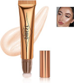 Contour Beauty Wand Liquid Face Concealer Contouring with Cushion Applicator, High Coverage Natural Matte Finish Highlighter Bronzer Stick Super Silky Cream Face Blush Illuminator Makeup Stick (01&02) Contour Beauty Wand Liquid Face Concealer Contouring with Cushion Applicator, High Coverage Natural Matte Finish Highlighter Bronzer Stick Super Silky Cream Face Blush Illuminator Makeup Stick (01&02)