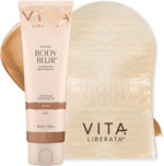 VITA LIBERATA Body Blur Light 100ml & Mitt Bundle, Leg & Body Makeup, Skin Perfector, Wash Off Instant Tan, Streak Free Application Blending Brush, Water resistant, Disguise Imperfections VITA LIBERATA Body Blur Light 100ml & Mitt Bundle, Leg & Body Makeup, Skin Perfector, Wash Off Instant Tan, Streak Free Application Blending Brush, Water resistant, Disguise Imperfections