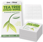 One Step Tea Tree Oil Eyelid Wipes, 60 Sachets, Natural, Aloe, Chamomile Daily Cleanser, Soothe, Relieve for Dry, Irritated, Tired, Itchy Eyes One Step Tea Tree Oil Eyelid Wipes, 60 Sachets, Natural, Aloe, Chamomile Daily Cleanser, Soothe, Relieve for Dry, Irritated, Tired, Itchy Eyes