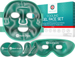 Medi Grade Cooling Face Mask set with Cooling Eye Mask for Puffy Eyes and Insulated Thermo-bag - Soothing Gel Ice Face Mask and Eye Ice Mask for Dark Circles and Puffiness - Cold Face Mask Relaxation Medi Grade Cooling Face Mask set with Cooling Eye Mask for Puffy Eyes and Insulated Thermo-bag - Soothing Gel Ice Face Mask and Eye Ice Mask for Dark Circles and Puffiness - Cold Face Mask Relaxation