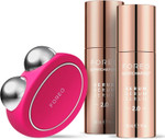 FOREO BEAR Forever Firm im Set - Massaggiatore viso lifting con microcorrente + 2 x Siero Conduttivo 30 ml - Massaggiatore viso antirughe - Prodotti di skincare - Set regalo - Regalo donna - Fuchsia