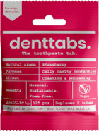 DENTTABS Strawberry Teeth Cleaning Tablets with Fluoride  Pack of 125, Natural Toothpaste Tablets for Adults & Kids, Vegan & Eco-Friendly, Cavity Prevention