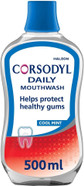 Corsodyl Mouthwash Daily Gum Health, Fluoride Mouthwash, Alcohol Free, Cool Mint, 500ml Corsodyl Mouthwash Daily Gum Health, Fluoride Mouthwash, Alcohol Free, Cool Mint, 500ml