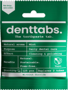 DENTTABS Teeth Cleaning Tablets - Fluoride-Free - Pack of 125 - Toothpaste Alternative - Plaque Removal - Mint Flavour - Vegan Plastic-Free Without Preservatives - Compostable Bag - Clean Effectively DENTTABS Teeth Cleaning Tablets - Fluoride-Free - Pack of 125 - Toothpaste Alternative - Plaque Removal - Mint Flavour - Vegan Plastic-Free Without Preservatives - Compostable Bag - Clean Effectively