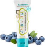 Jack N' Jill Natural Certified Toothpaste - Baby & Toddler Toothpaste, Fluoride-Free, 40% Xylitol, Sugar-Free, Safe for 6 Months and Up, Makes Tooth Brushing Fun, Organic Blueberry Flavour, 1 x 50g Jack N' Jill Natural Certified Toothpaste - Baby & Toddler Toothpaste, Fluoride-Free, 40% Xylitol, Sugar-Free, Safe for 6 Months and Up, Makes Tooth Brushing Fun, Organic Blueberry Flavour, 1 x 50g