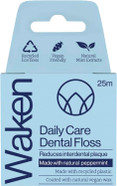 Waken, 25m peppermint dental floss, 100% natural flavor, reduces plaque and gum disease, clinically tested, vegan floss, eco-friendly, sustainable packaging, 100% recyclable, white. (Pack of 2) Waken, 25m peppermint dental floss, 100% natural flavor, reduces plaque and gum disease, clinically tested, vegan floss, eco-friendly, sustainable packaging, 100% recyclable, white. (Pack of 2)