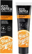 Ecodenta - Orange Charcoal Toothpaste Fluoride Free - Whitening Toothpaste Charcoal - Natural Toothpaste Flavor - Black Activated Charcoal Toothpaste - Stain Removing Toothpaste for Smokers - 100ml