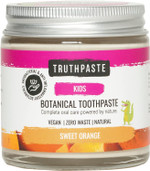 TRUTHPASTE Kids Childrens Natural Zero Waste Toothpaste (Sweet Orange 100ml) Eco Friendly & Plastic Free, Mint Free with Coconut & Aloe Vera. Fluoride Free, SLS Free. for Babies, Toddlers, All Ages TRUTHPASTE Kids Childrens Natural Zero Waste Toothpaste (Sweet Orange 100ml) Eco Friendly & Plastic Free, Mint Free with Coconut & Aloe Vera. Fluoride Free, SLS Free. for Babies, Toddlers, All Ages