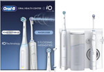 Oral-B Oral Health Center Irrigator; Waterflosser, 1 Oxyjet Nozzle, 1 Water Jet Nozzle, 1 iO4 Electric Toothbrush, 2 Toothbrush Heads, Plaque Remover for Teeth