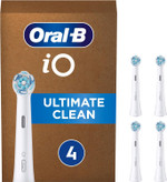 Oral-B iO Ultimate Clean Electric Toothbrush Head, Oral B Electric Toothbrush Heads, Twisted & Angled Bristles for Deeper Plaque Removal, Pack of 4 Toothbrush Heads, Suitable for Mailbox, White Oral-B iO Ultimate Clean Electric Toothbrush Head, Oral B Electric Toothbrush Heads, Twisted & Angled Bristles for Deeper Plaque Removal, Pack of 4 Toothbrush Heads, Suitable for Mailbox, White
