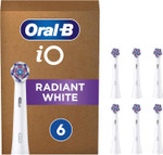 Oral-B iO Radiant White Original Electric Toothbrush Head, Angled Bristles Deeper Plaque Removal, with Polishing Petals for Teeth Whitening, Pack of 6 Toothbrush Heads, White Oral-B iO Radiant White Original Electric Toothbrush Head, Angled Bristles Deeper Plaque Removal, with Polishing Petals for Teeth Whitening, Pack of 6 Toothbrush Heads, White