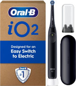 Oral-B iO2 Electric Toothbrush, 1 Gentle Care Toothbrush Head, 1 Travel Case, 1 Travel Refill Holder, Oral B Toothbrush Adults (Night Black), Designed by Braun Oral-B iO2 Electric Toothbrush, 1 Gentle Care Toothbrush Head, 1 Travel Case, 1 Travel Refill Holder, Oral B Toothbrush Adults (Night Black), Designed by Braun