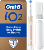 Oral-B iO2 Electric Toothbrush, 1 Gentle Care Toothbrush Head, 1 Travel Case, 1 Travel Refill Holder, Toothbrush for Adults (Calm Pink), Designed by Braun Oral-B iO2 Electric Toothbrush, 1 Gentle Care Toothbrush Head, 1 Travel Case, 1 Travel Refill Holder, Toothbrush for Adults (Calm Pink), Designed by Braun
