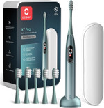 Oclean Sonic Electric Toothbrush Adults X Series Pro Travel Set, Smart Touchscreen, 3 Modes, 84000 VPM, Lasts 30 Days, 2 in 1 Magnetic Charger Wall-Mount, 6 Replacement Heads & Travel Case - Green Oclean Sonic Electric Toothbrush Adults X Series Pro Travel Set, Smart Touchscreen, 3 Modes, 84000 VPM, Lasts 30 Days, 2 in 1 Magnetic Charger Wall-Mount, 6 Replacement Heads & Travel Case - Green