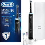 Oral-B iO3 2X Electric Toothbrushes For Adults, Gifts For Her / Him, 2 Toothbrush Heads & 1 Travel Case, 3 Modes With Teeth Whitening, 2 Pin UK Plug, Black & Blue