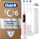 Oral-B iO6 Electric Toothbrush for Adults, 3 Toothbrush Heads, Travel Case & Toothbrush Head Holder, 5 Modes with Teeth Whitening, 2 Pin UK Plug, Pink Oral-B iO6 Electric Toothbrush for Adults, 3 Toothbrush Heads, Travel Case & Toothbrush Head Holder, 5 Modes with Teeth Whitening, 2 Pin UK Plug, Pink