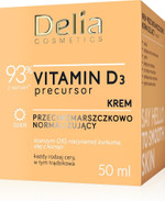 Delia Cosmetics Vitamin D3 Precursor - Anti-Wrinkle Normalising Day Cream All Skin Types - Acne Skin - Hydrating, Firming Reducing Sebum Co-Enzyme Q10 Niacinamide Tumeric Hemp Oil 50ml Delia Cosmetics Vitamin D3 Precursor - Anti-Wrinkle Normalising Day Cream All Skin Types - Acne Skin - Hydrating, Firming Reducing Sebum Co-Enzyme Q10 Niacinamide Tumeric Hemp Oil 50ml