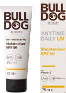 BULLDOG SKINCARE Anytime Daily UV Moisturiser SPF 50 For Men 75 ml, Sunflower Seed Extract, Protects & Hydrates Skin, Suitable For All Skins BULLDOG SKINCARE Anytime Daily UV Moisturiser SPF 50 For Men 75 ml, Sunflower Seed Extract, Protects & Hydrates Skin, Suitable For All Skins