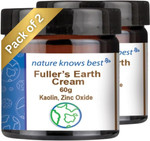 Fullers Earth Cream - Natural Face & Body Moisturiser with Fullers Earth & Zinc Oxide Cream for Radiant Skin - by Power Health (2x60g) Fullers Earth Cream - Natural Face & Body Moisturiser with Fullers Earth & Zinc Oxide Cream for Radiant Skin - by Power Health (2x60g)
