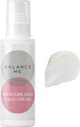 Balance Me Moisture Rich Face Cream 100ml, Dry Skin Moisturiser with Rosehip for Hydrating, Anti Redness and Sensitive skincare