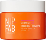 Nip+Fab Vitamin C Fix Hybrid Gel Cream 5%, 50ml, Advanced Triple-Action 5% Vitamin C Complex, Boosted with Ferulic Acid & Niacinamide, Radiant, Even-Toned Skin, Weightless Formula
