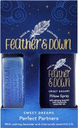 Feather & Down Sweet Dreams Perfect Partners Gift Set (50ml Pillow Spray & 10ml Roll-on) - With calming lavender & chamomile essential oils. Cruelty Free Feather & Down Sweet Dreams Perfect Partners Gift Set (50ml Pillow Spray & 10ml Roll-on) - With calming lavender & chamomile essential oils. Cruelty Free