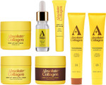 Absolute Collagen - Firmer & Fuller Travel Set Deep Lift Skincare + Collagen Complex Haircare Minis in Luxury Travel Bag Absolute Collagen - Firmer & Fuller Travel Set Deep Lift Skincare + Collagen Complex Haircare Minis in Luxury Travel Bag