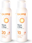 Calypso Once A Day Sun Protection Gel SPF20 and SPF10 - Multipack 2 × 200ml | 8 hours Sunscreen, UVA and UVB Protection, Water Resistant, Non-Greasy