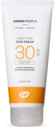 Green People Scent Free Sun Cream SPF30 - Travel Size Sunscreen - For Sensitive Skin & Prickly Heat - Reef Safe & Cruelty Free, 100ml