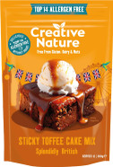 Creative Nature Sticky Toffee Pudding Mix | Healthy Cake Mix | Gluten Free, Nut Free, Dairy Free Baking Mix | Top 14 Allergen Free | 300g Creative Nature Sticky Toffee Pudding Mix | Healthy Cake Mix | Gluten Free, Nut Free, Dairy Free Baking Mix | Top 14 Allergen Free | 300g