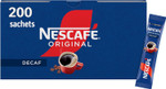 NESCAFÉ Original Decaf Instant Coffee Sachets - 200 x 1.8g Sticks (Pack of 2)