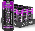 Applied Nutrition ABE Pre Workout Cans - All Black Everything Energy + Performance Drink, ABE Carbonated Beverage Sugar Free with Caffeine (Pack of 12 Cans x 330ml) (Cherry Slushie) Applied Nutrition ABE Pre Workout Cans - All Black Everything Energy + Performance Drink, ABE Carbonated Beverage Sugar Free with Caffeine (Pack of 12 Cans x 330ml) (Cherry Slushie)