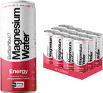 BetterYou Magnesium Mineral Water, Energy, Natural Sustained Energy Boost, Magnesium Glycinate, Vital B Vitamins & Nitrates, Infused with Pomegranate & Rhubarb, Pack of 12, 250 ml