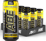 Applied Nutrition ABE Pre Workout Cans - All Black Everything Energy + Performance Drink, ABE Carbonated Beverage Sugar Free with Caffeine (Pack of 12 Cans x 330ml) (Cloudy Lemonade)
