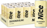NICE Sauvignon Blanc, Spanish Wine in a Can, Dry, Crisp, Peachy White Wine from La Mancha, Always Good to Go, 12 x 187ml Canned Wine NICE Sauvignon Blanc, Spanish Wine in a Can, Dry, Crisp, Peachy White Wine from La Mancha, Always Good to Go, 12 x 187ml Canned Wine