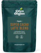 Green Origins Organic Super Cacao Latte Blend to Calm & Balance the Mind | No Added Sugar | Vegan Hot Chocolate Powder | 10 Servings, 150g | Gluten Free, Dairy Free, Kosher Green Origins Organic Super Cacao Latte Blend to Calm & Balance the Mind | No Added Sugar | Vegan Hot Chocolate Powder | 10 Servings, 150g | Gluten Free, Dairy Free, Kosher